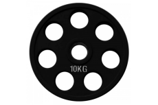 Диск олимпийский обрезиненный черный 10кг.